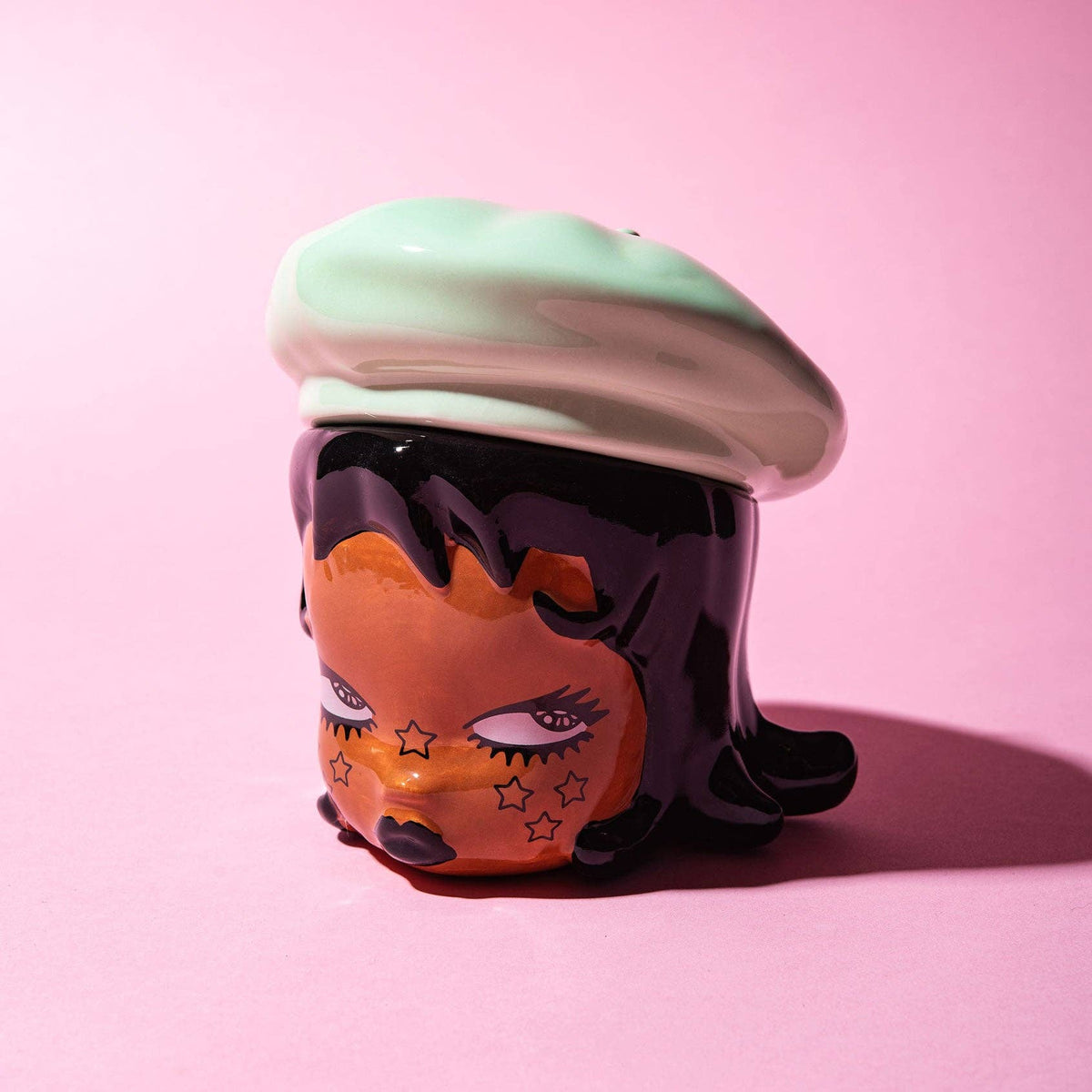Ramona Ceramic Storage Jar: Red Beret