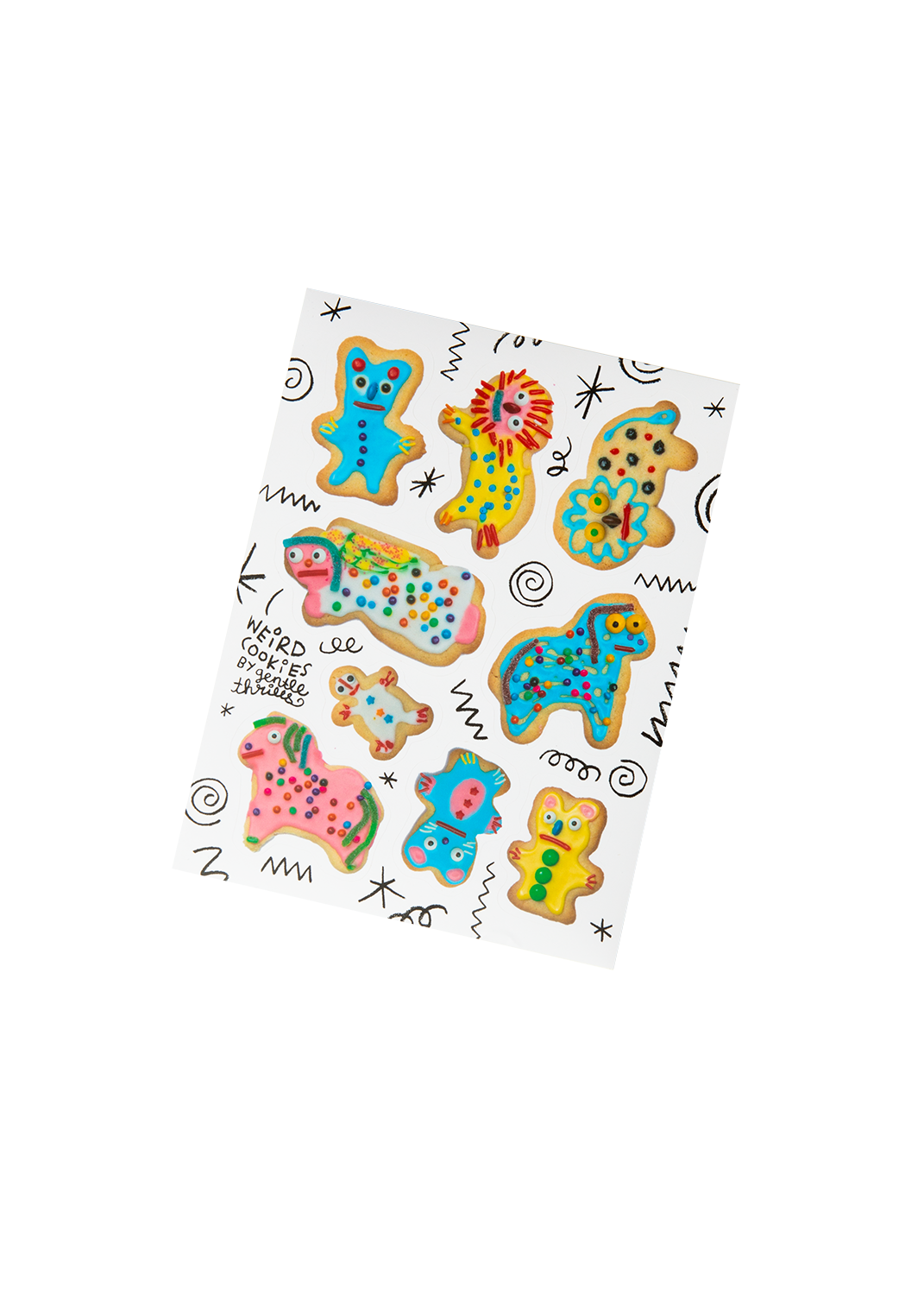 Weird cookies sticker sheet