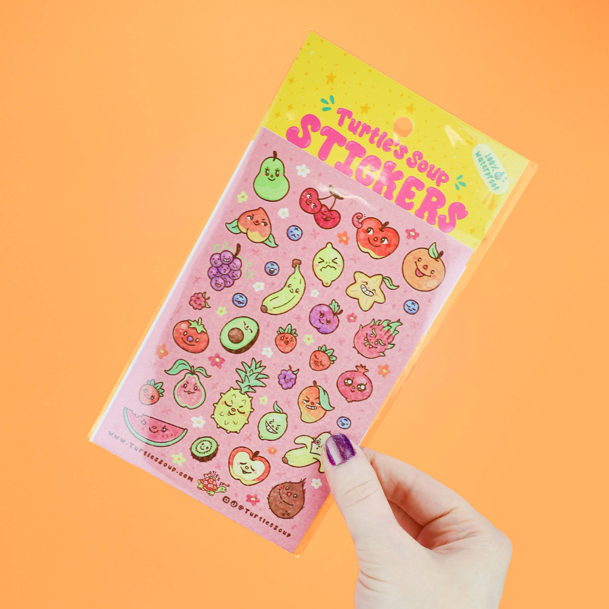Cute Fruits Planner Journal Kawaii Glitter Sticker Sheet