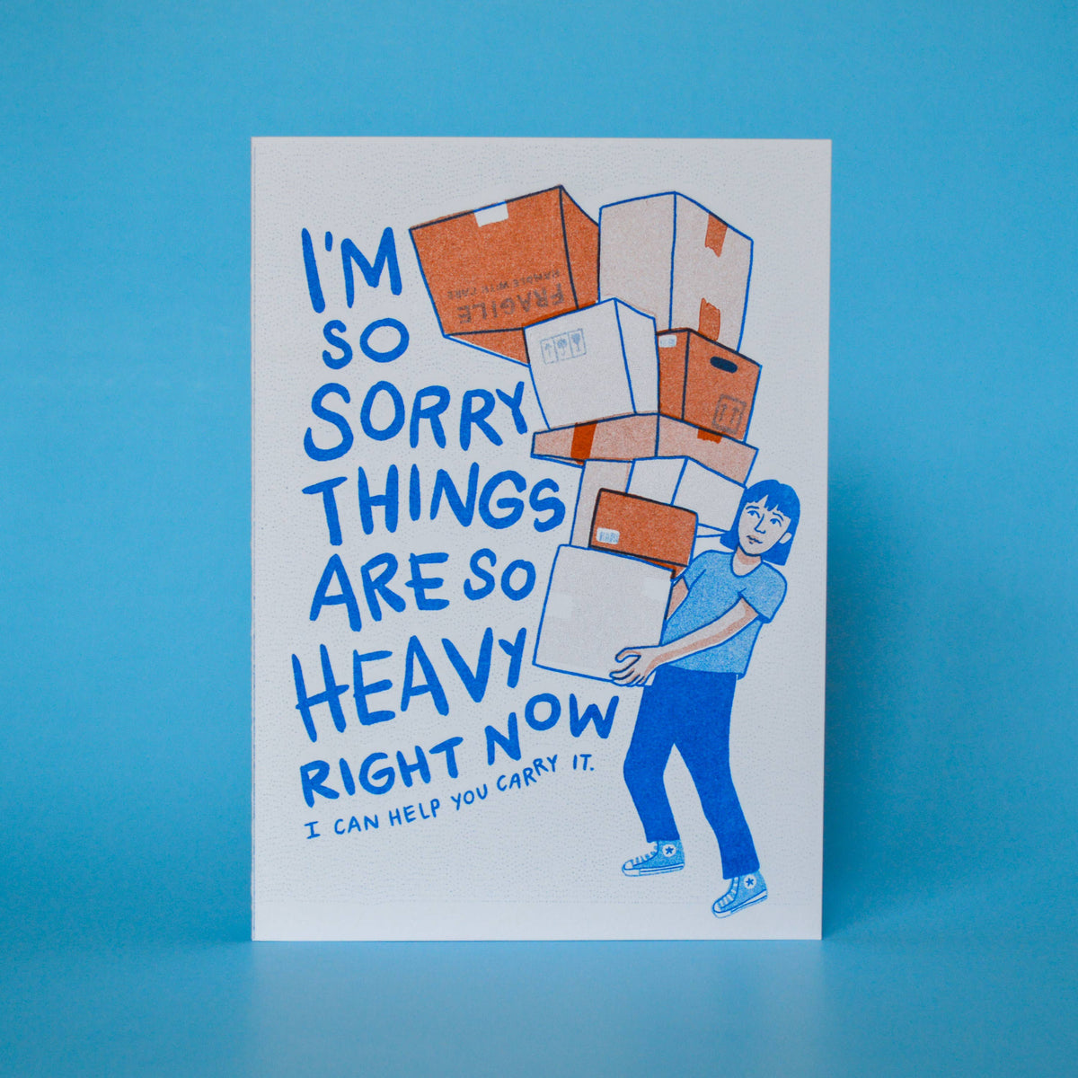 Heavy Sympathy Risograph Greeting Card