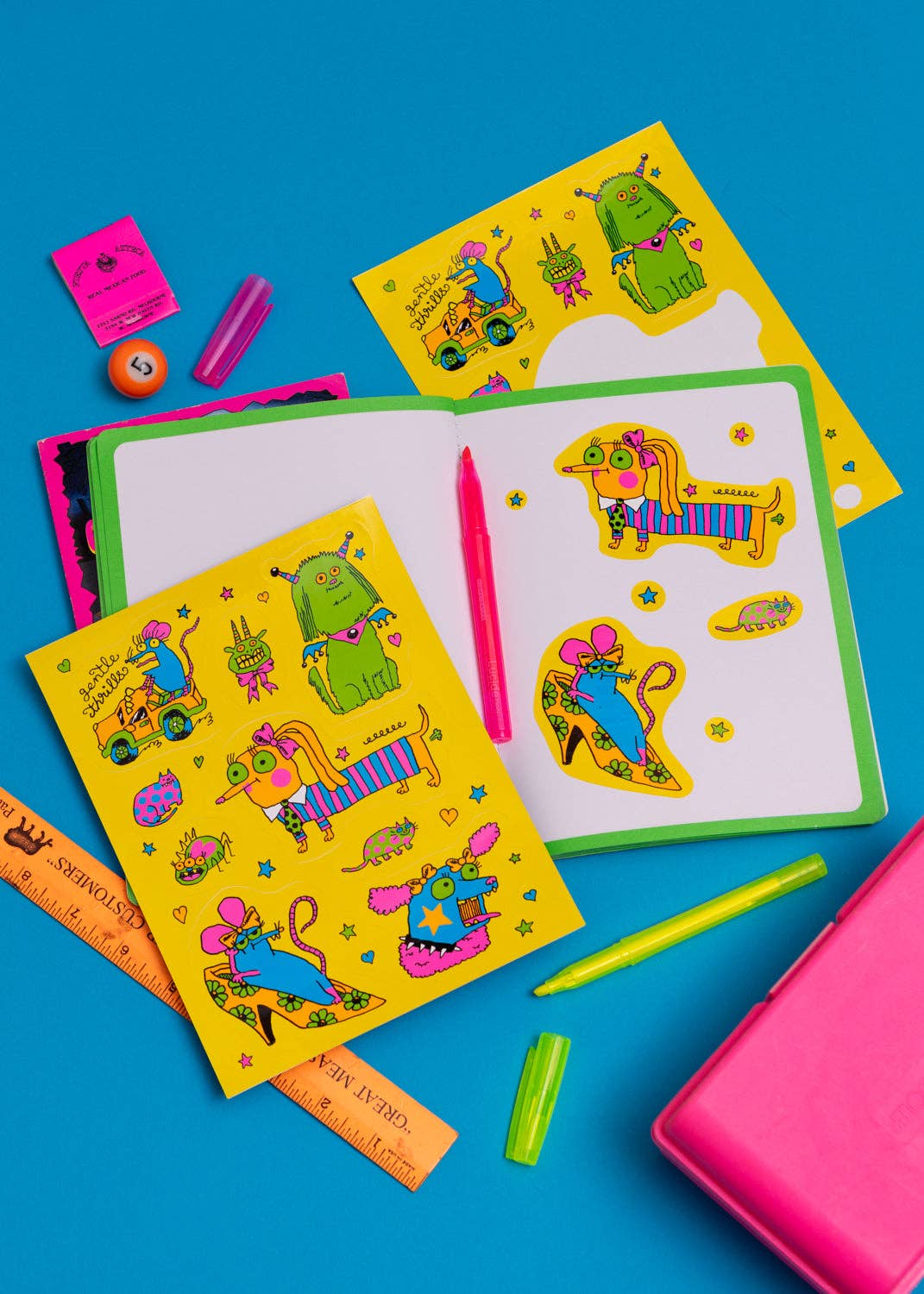 Freaky friends sticker sheet