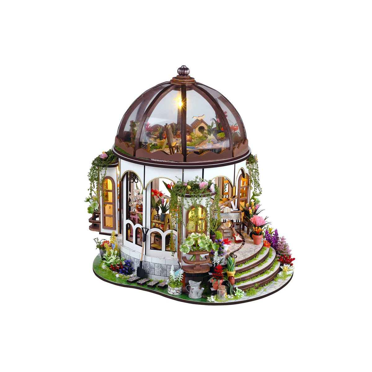 DIY Miniature House Kit: Greenhouse Oasis