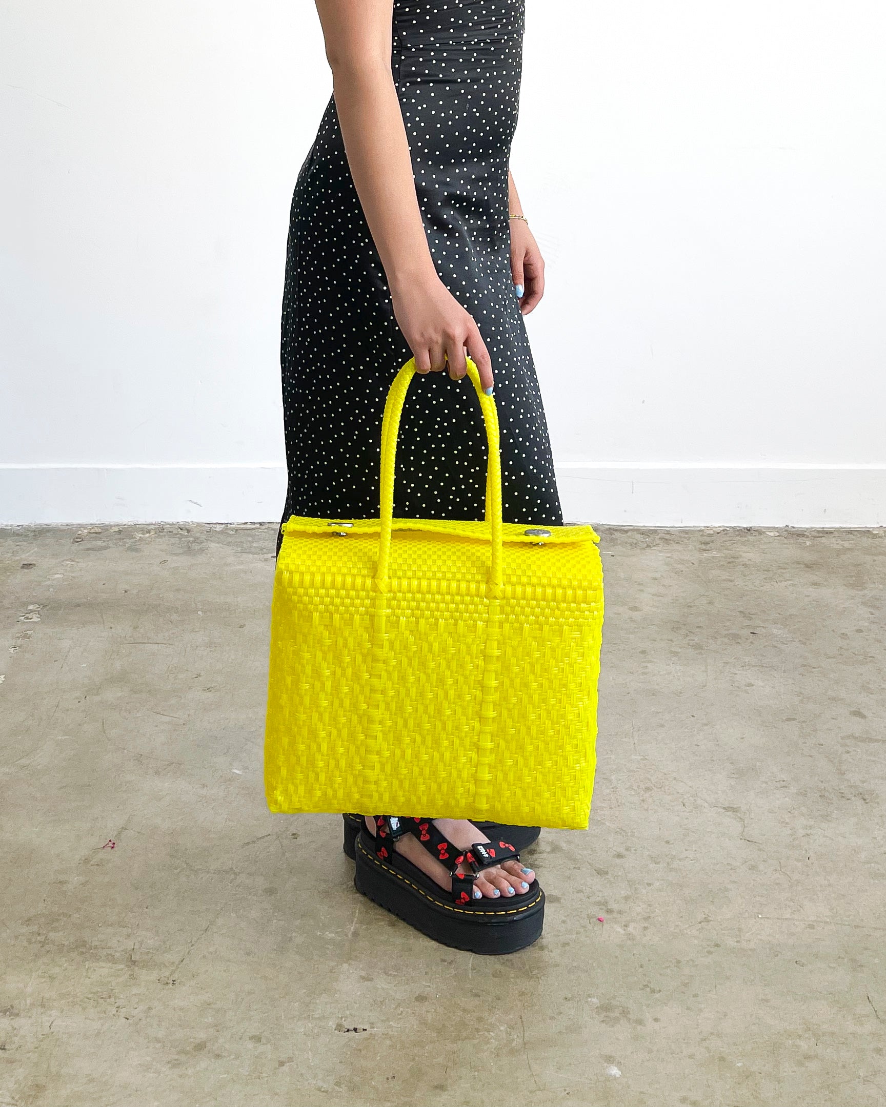 Kids Yellow 'Pochette' Bag by Ligne Noire