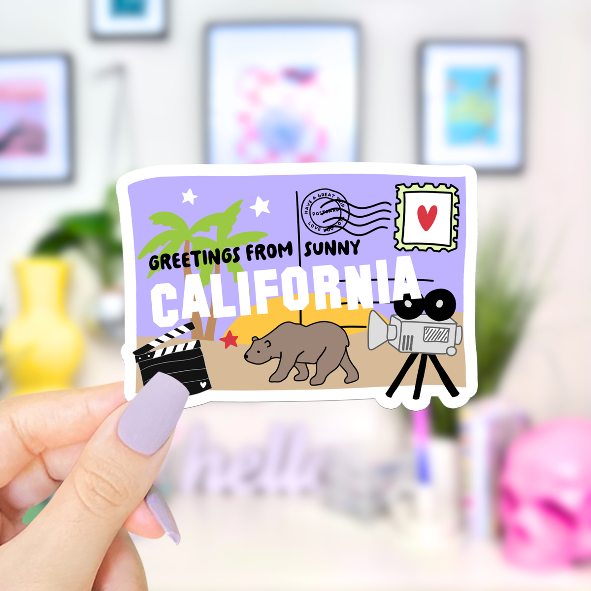 California Travel Waterproof Vinyl Sticker