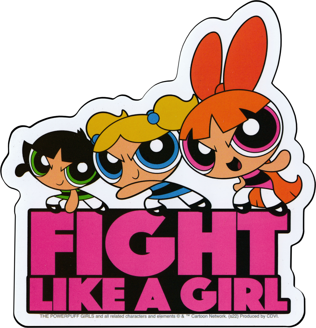 Sticker - Powerpuff Girls - &quot;Fight Like a Girl&quot; Group Shot