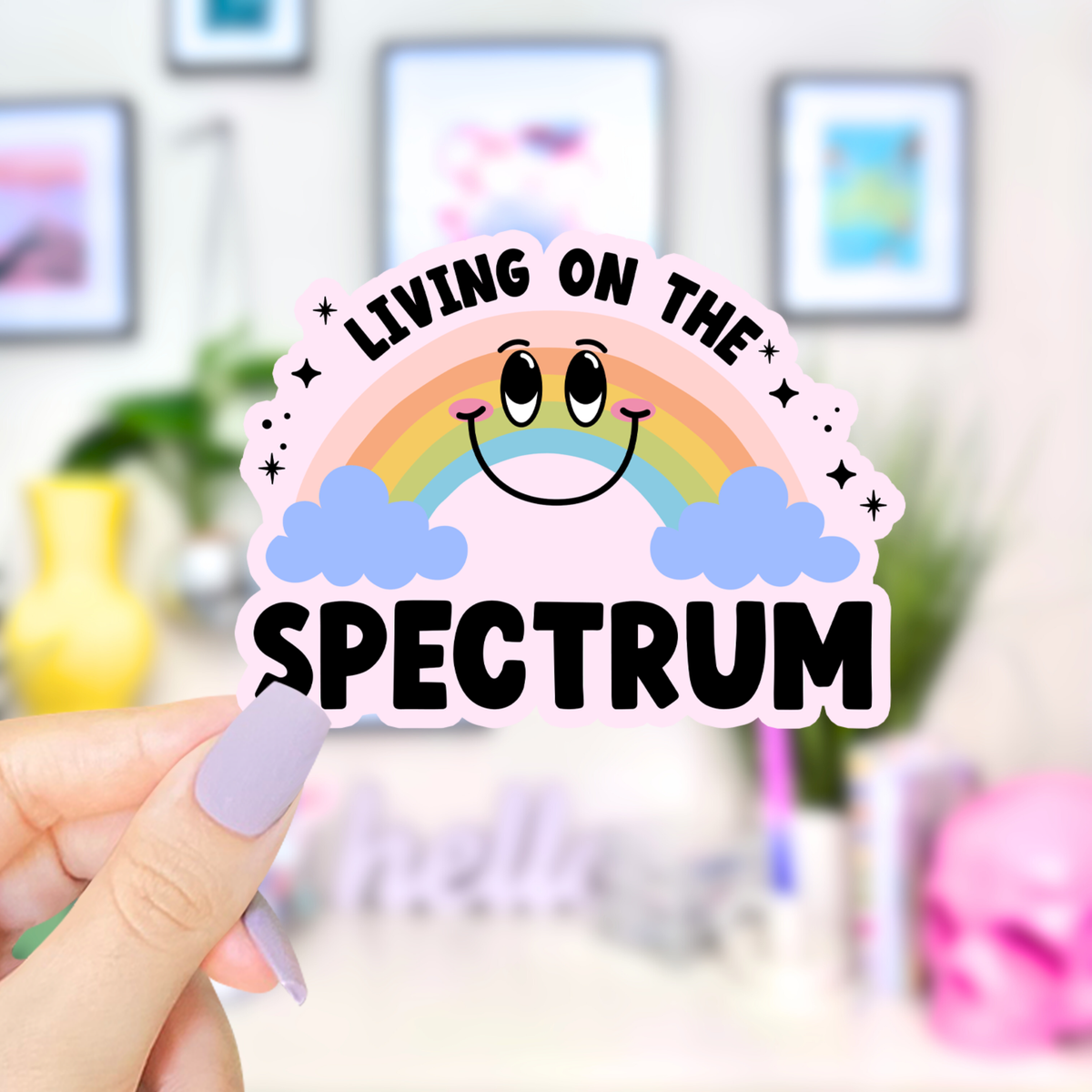 living on the spectrum Waterproof Vinyl Sticker