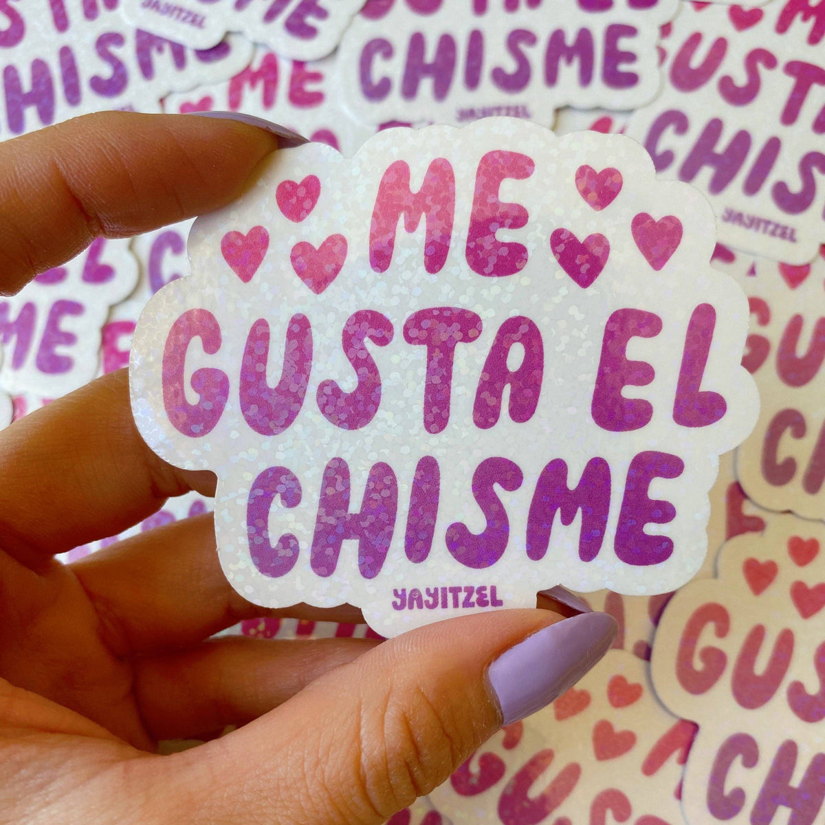 Chisme Glitter Sticker