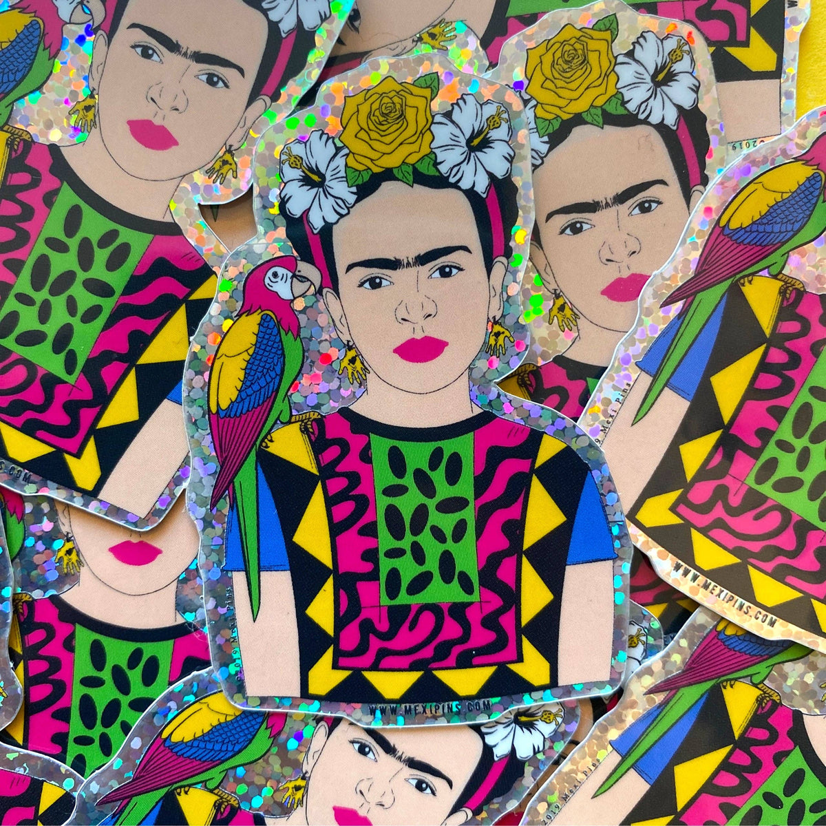 Frida Parrot 3&quot; Sticker