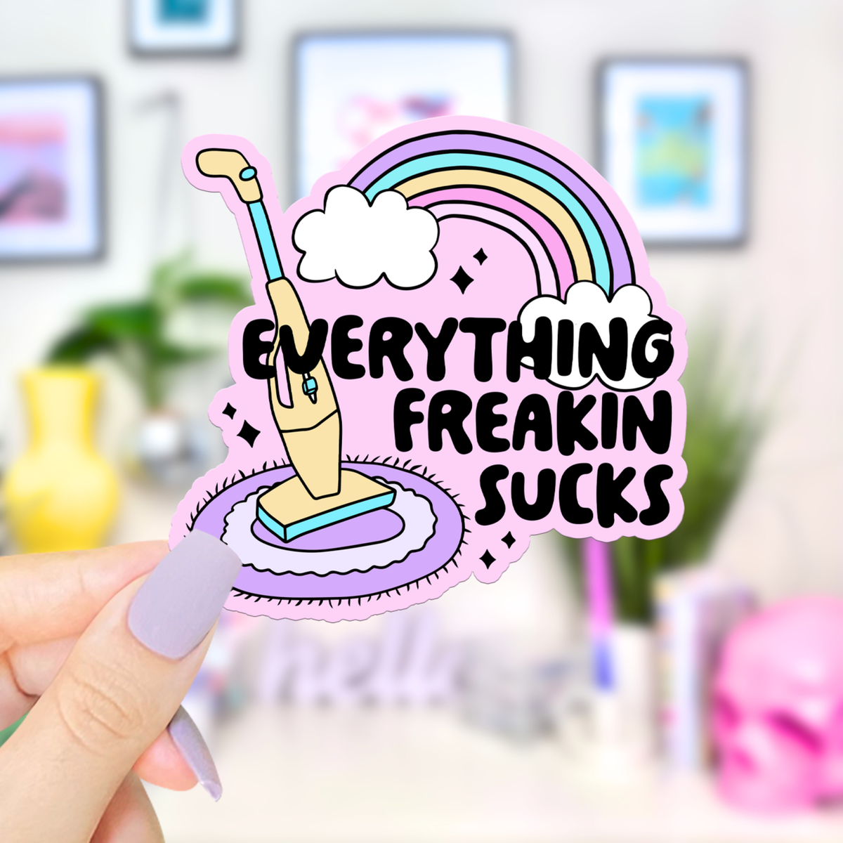 Everything Sucks Waterproof Vinyl Sticker